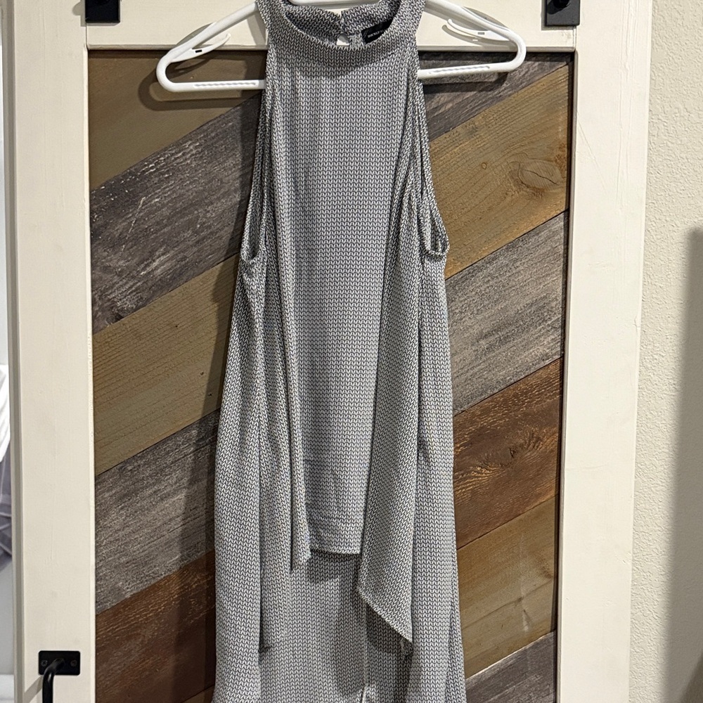 White and black halter tunic